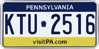 PA license plate KTU2516