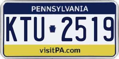 PA license plate KTU2519