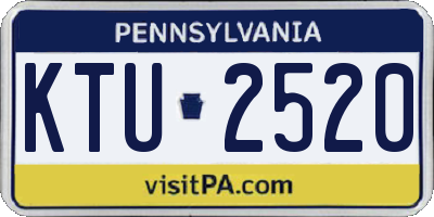 PA license plate KTU2520