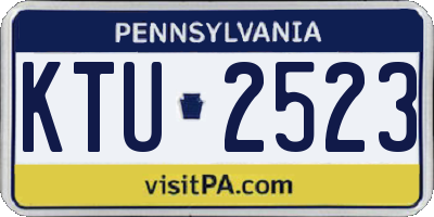 PA license plate KTU2523