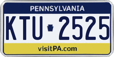 PA license plate KTU2525