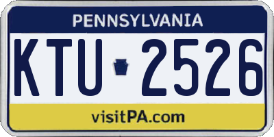 PA license plate KTU2526