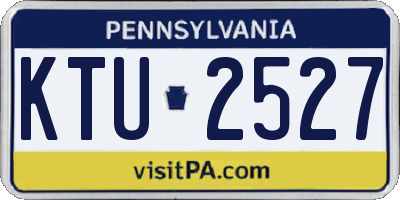 PA license plate KTU2527