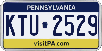 PA license plate KTU2529