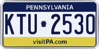 PA license plate KTU2530