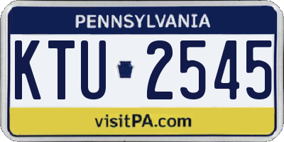 PA license plate KTU2545