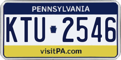 PA license plate KTU2546