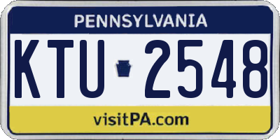 PA license plate KTU2548