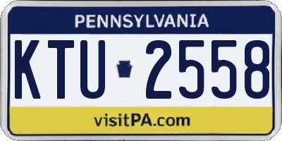 PA license plate KTU2558