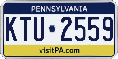 PA license plate KTU2559
