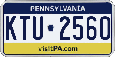 PA license plate KTU2560
