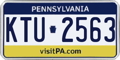 PA license plate KTU2563