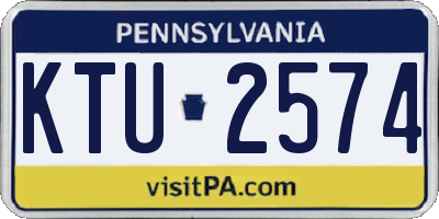 PA license plate KTU2574