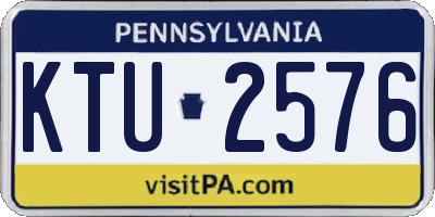 PA license plate KTU2576