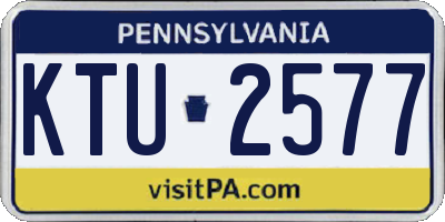 PA license plate KTU2577