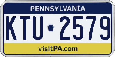 PA license plate KTU2579