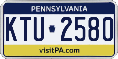 PA license plate KTU2580