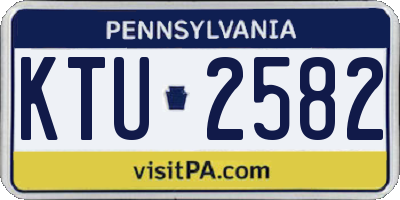 PA license plate KTU2582