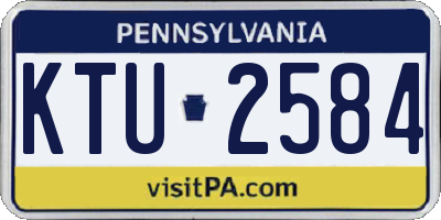 PA license plate KTU2584