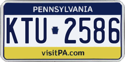 PA license plate KTU2586