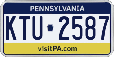 PA license plate KTU2587