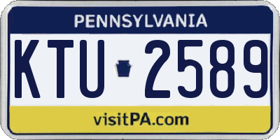 PA license plate KTU2589