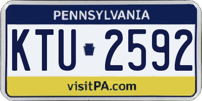 PA license plate KTU2592