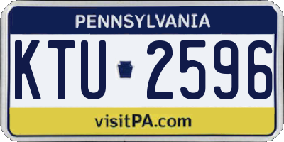 PA license plate KTU2596