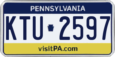PA license plate KTU2597