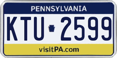 PA license plate KTU2599