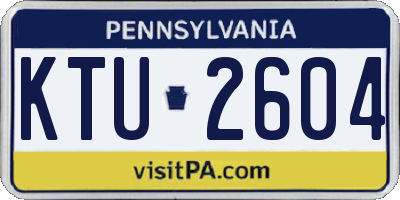 PA license plate KTU2604
