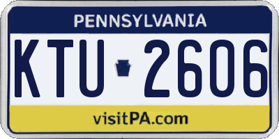 PA license plate KTU2606