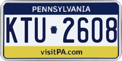 PA license plate KTU2608
