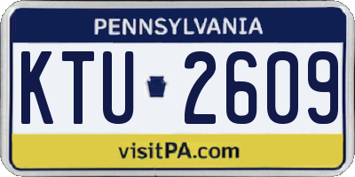 PA license plate KTU2609