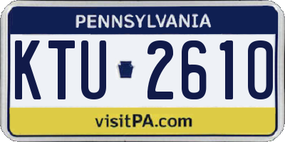 PA license plate KTU2610