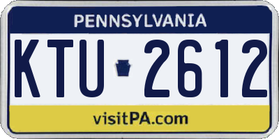 PA license plate KTU2612