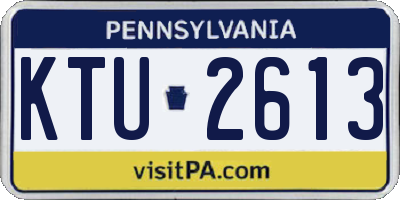 PA license plate KTU2613