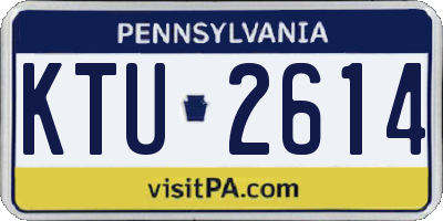 PA license plate KTU2614