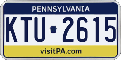 PA license plate KTU2615