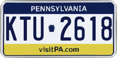 PA license plate KTU2618