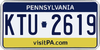 PA license plate KTU2619