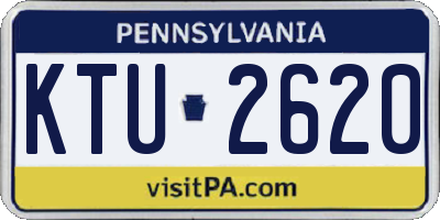 PA license plate KTU2620
