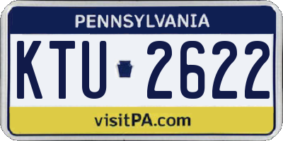 PA license plate KTU2622