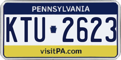 PA license plate KTU2623
