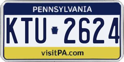 PA license plate KTU2624