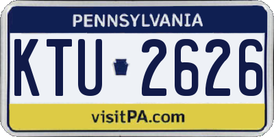 PA license plate KTU2626