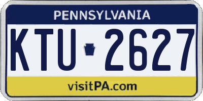 PA license plate KTU2627