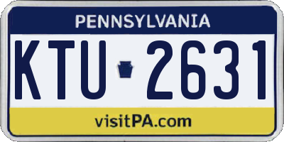 PA license plate KTU2631