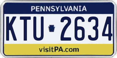 PA license plate KTU2634
