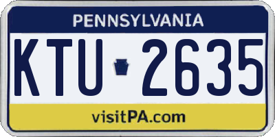 PA license plate KTU2635